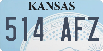 KS license plate 514AFZ