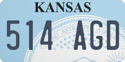KS license plate 514AGD