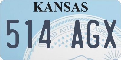 KS license plate 514AGX