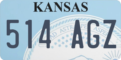 KS license plate 514AGZ