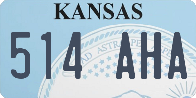 KS license plate 514AHA