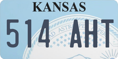 KS license plate 514AHT
