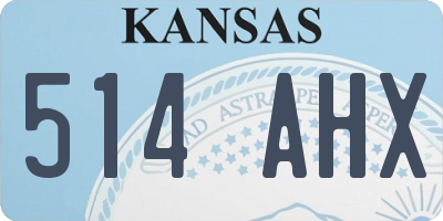 KS license plate 514AHX