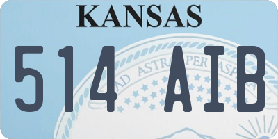KS license plate 514AIB