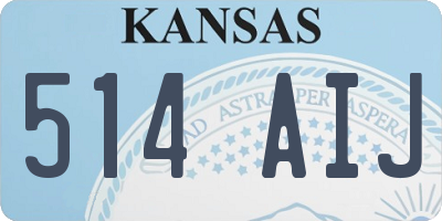 KS license plate 514AIJ