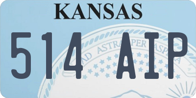 KS license plate 514AIP