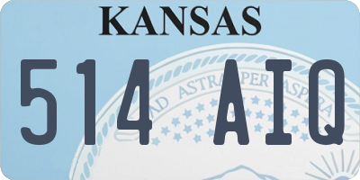 KS license plate 514AIQ