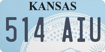 KS license plate 514AIU