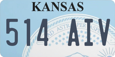 KS license plate 514AIV