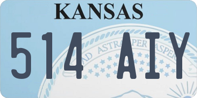KS license plate 514AIY