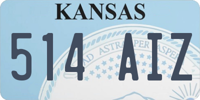 KS license plate 514AIZ