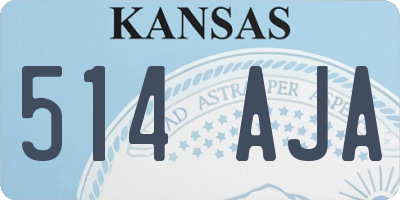 KS license plate 514AJA