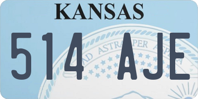 KS license plate 514AJE