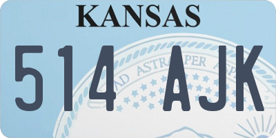 KS license plate 514AJK