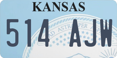 KS license plate 514AJW