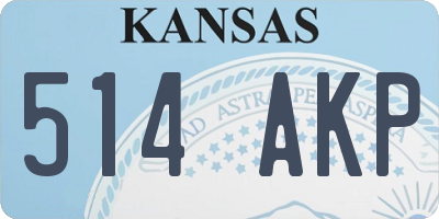 KS license plate 514AKP
