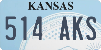 KS license plate 514AKS