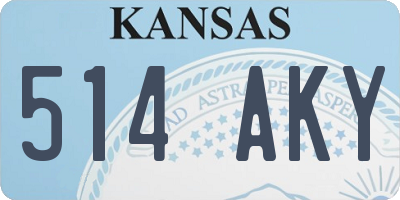 KS license plate 514AKY