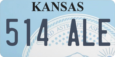 KS license plate 514ALE