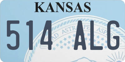 KS license plate 514ALG
