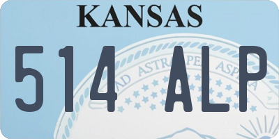 KS license plate 514ALP