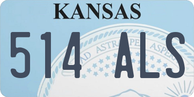 KS license plate 514ALS