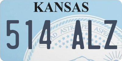 KS license plate 514ALZ