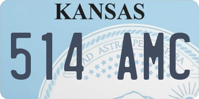 KS license plate 514AMC