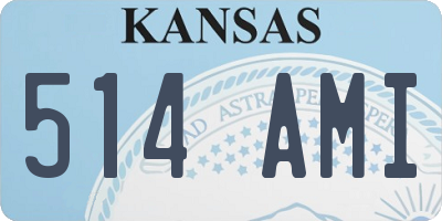 KS license plate 514AMI