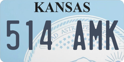 KS license plate 514AMK