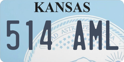 KS license plate 514AML