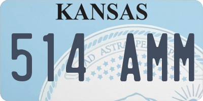 KS license plate 514AMM