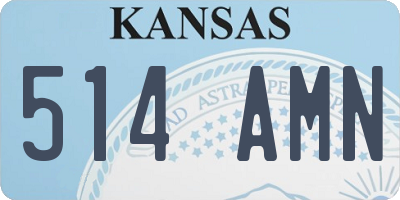 KS license plate 514AMN