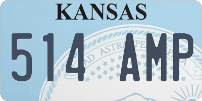 KS license plate 514AMP