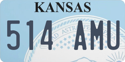 KS license plate 514AMU