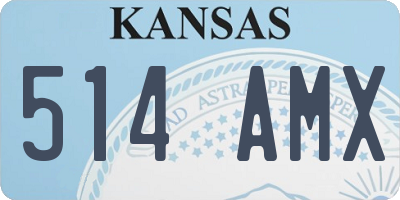 KS license plate 514AMX