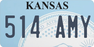 KS license plate 514AMY