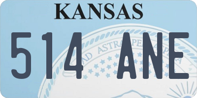KS license plate 514ANE