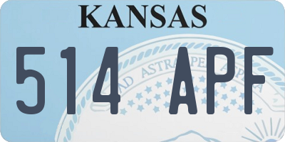 KS license plate 514APF