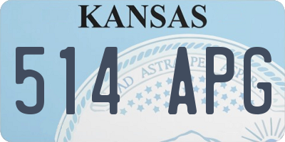 KS license plate 514APG