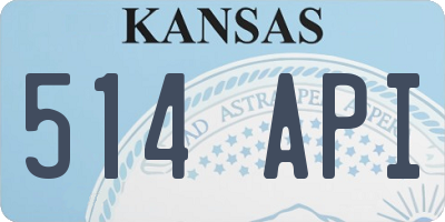 KS license plate 514API