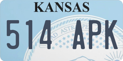 KS license plate 514APK