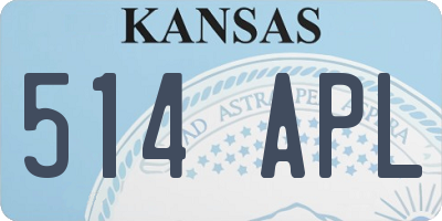 KS license plate 514APL