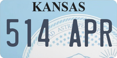 KS license plate 514APR