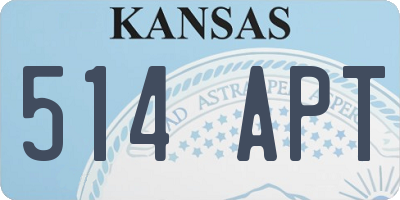 KS license plate 514APT
