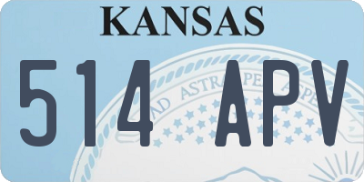 KS license plate 514APV