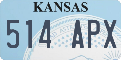 KS license plate 514APX