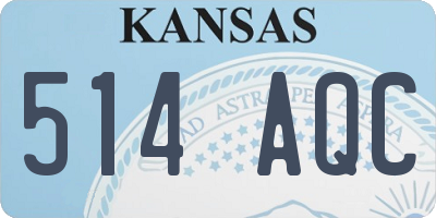 KS license plate 514AQC