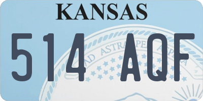 KS license plate 514AQF