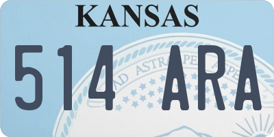 KS license plate 514ARA